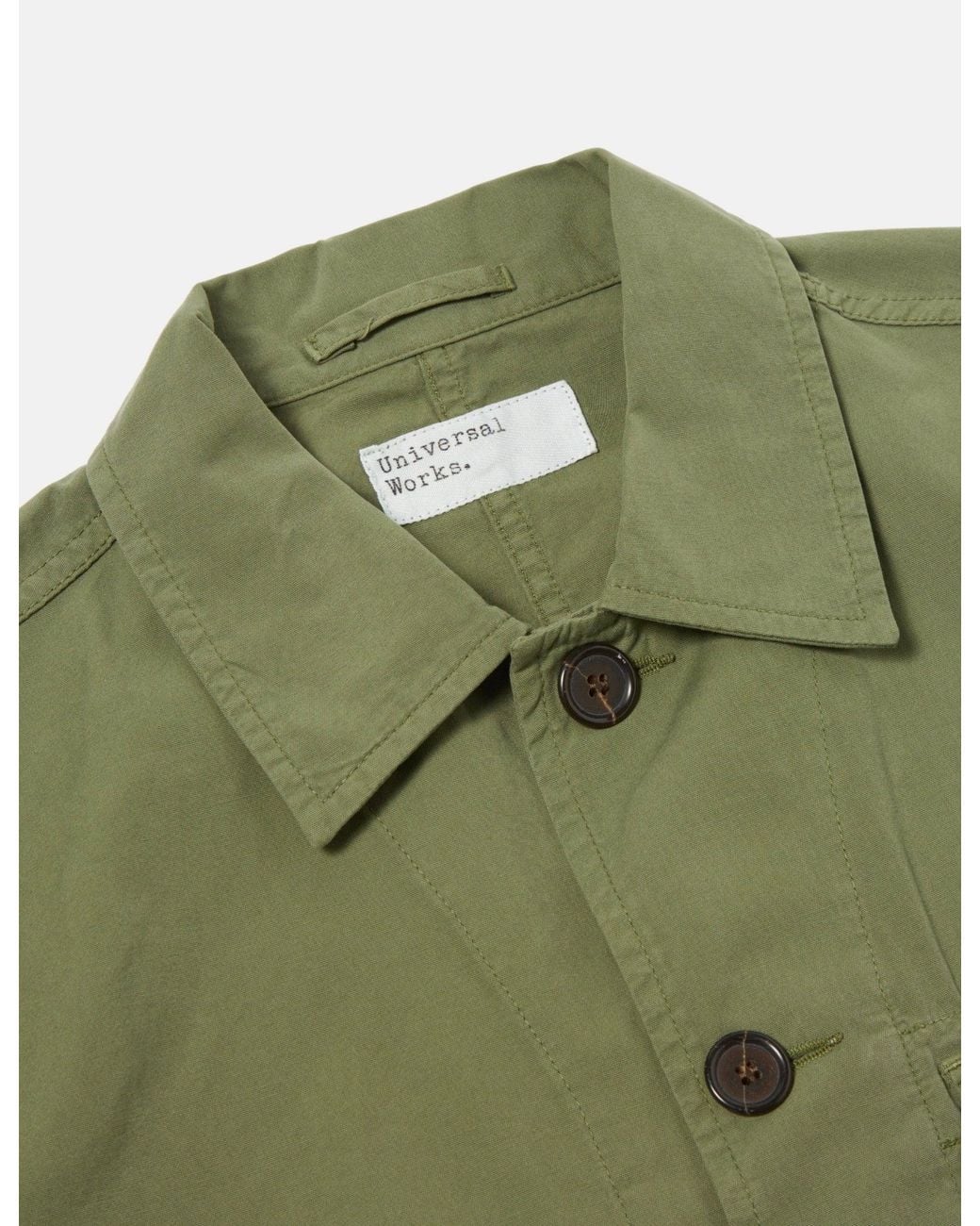 Universal Works Green Utility Jacket (Summer Canvas) for men