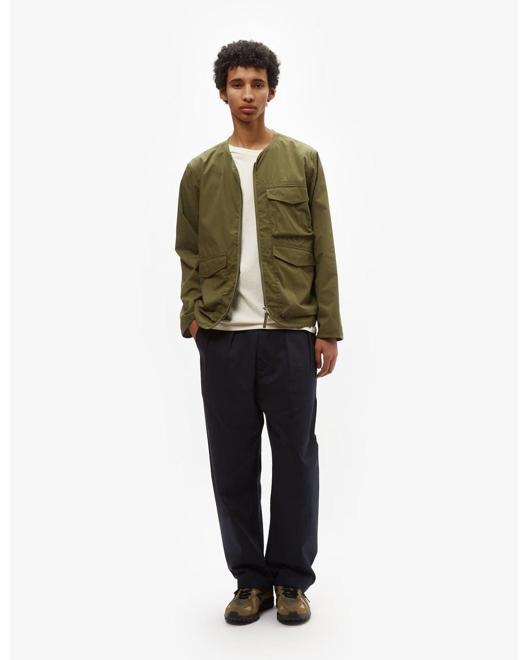 Universal Works Green Parachute Liner Jacket (Recycled Poly) for men