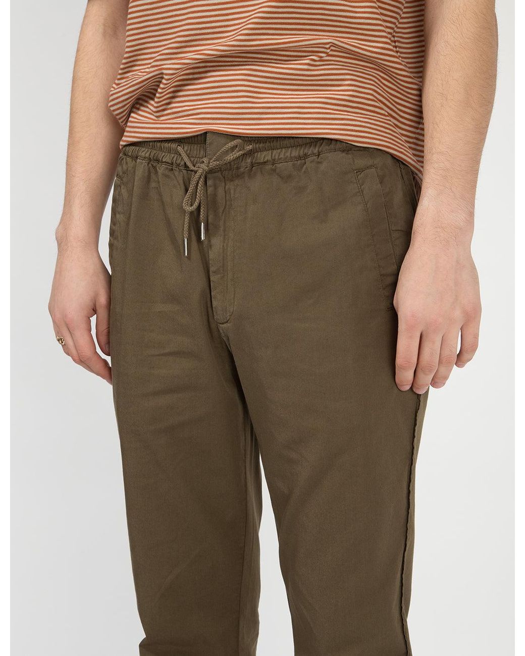 Folk Natural Folk Draw Cord Trousers (Loose Cropped) for men