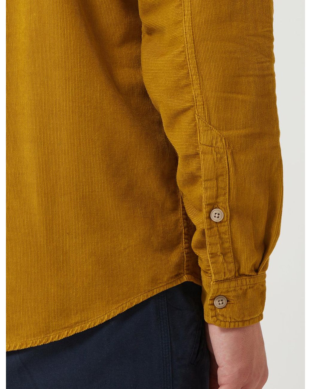 Folk Yellow Folk Baby Cord Shirt for men