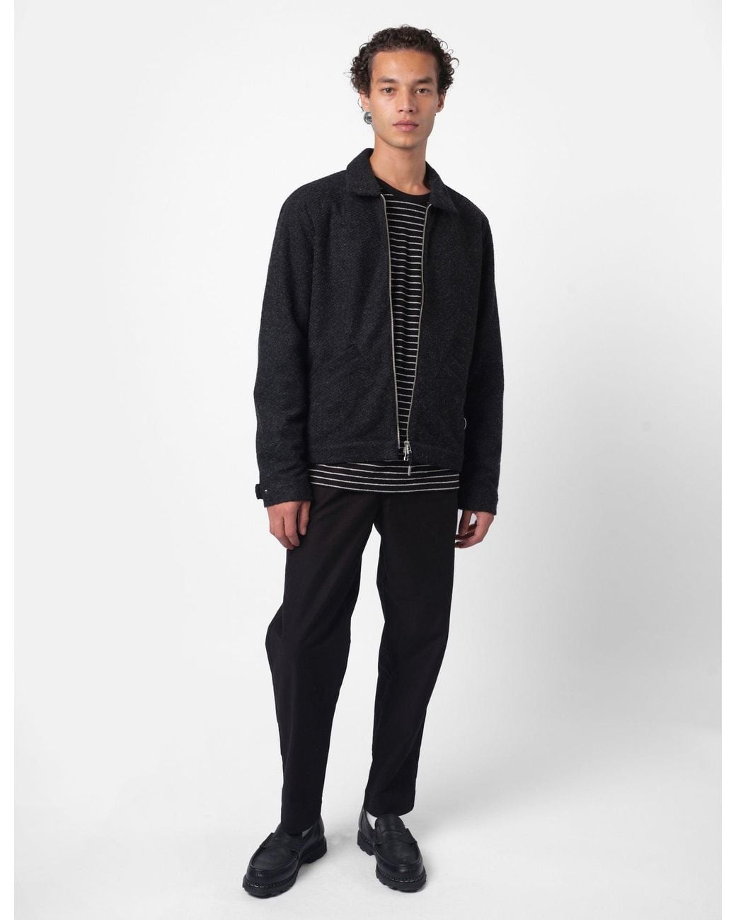 Folk Blue Signal Blouson Jacket for men