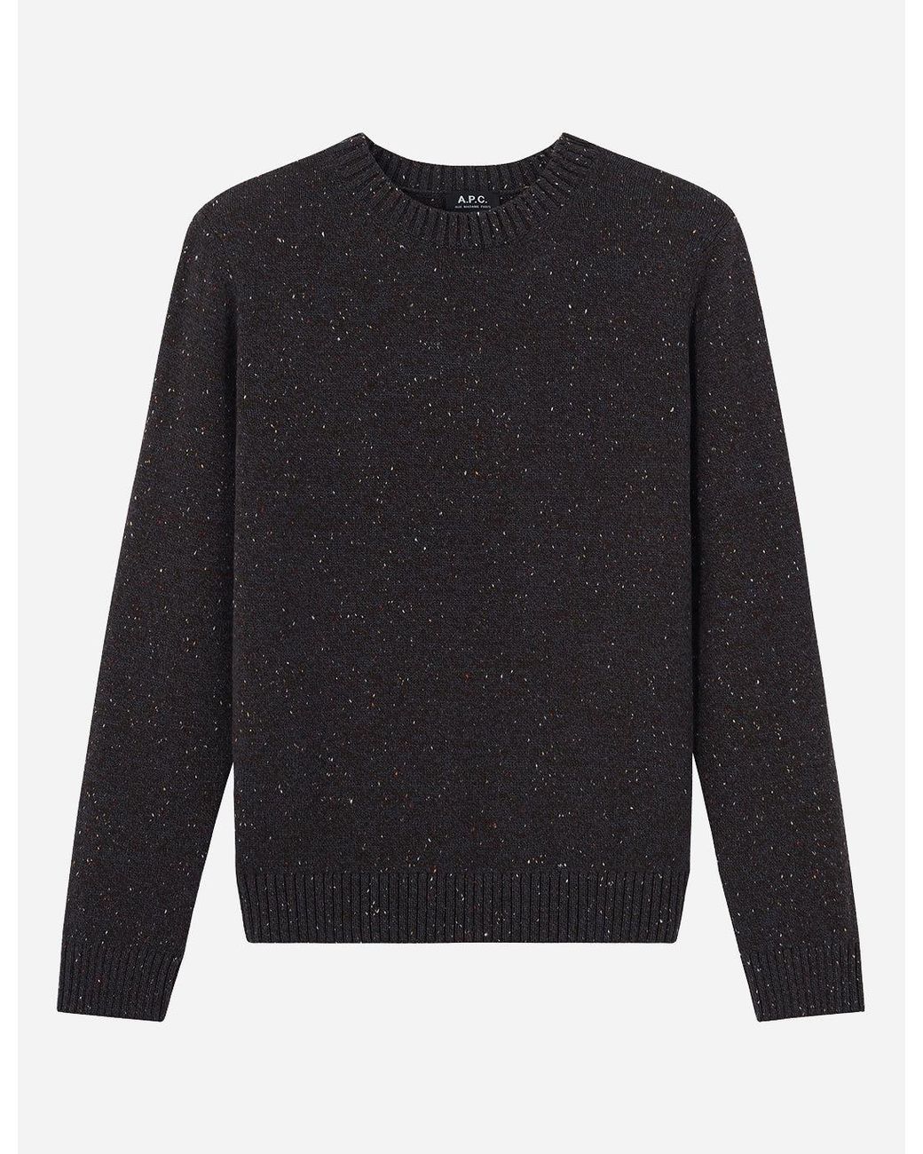A.P.C. Black Rory Knit Sweatshirt for men