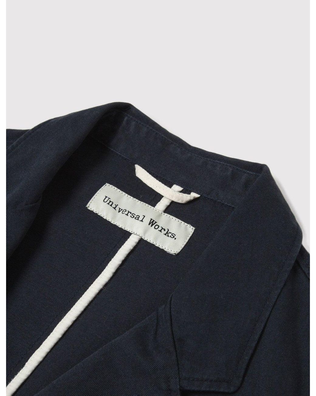 Universal Works Blue Twill Suit Jacket for men