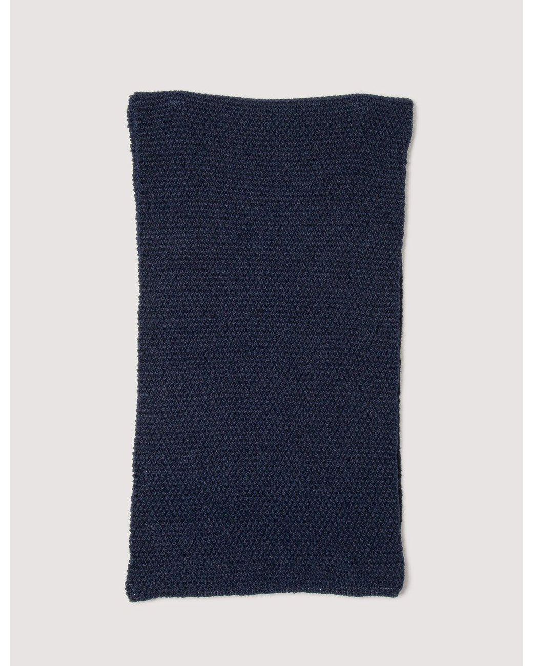 Universal Works Blue Merino Wool Scarf for men