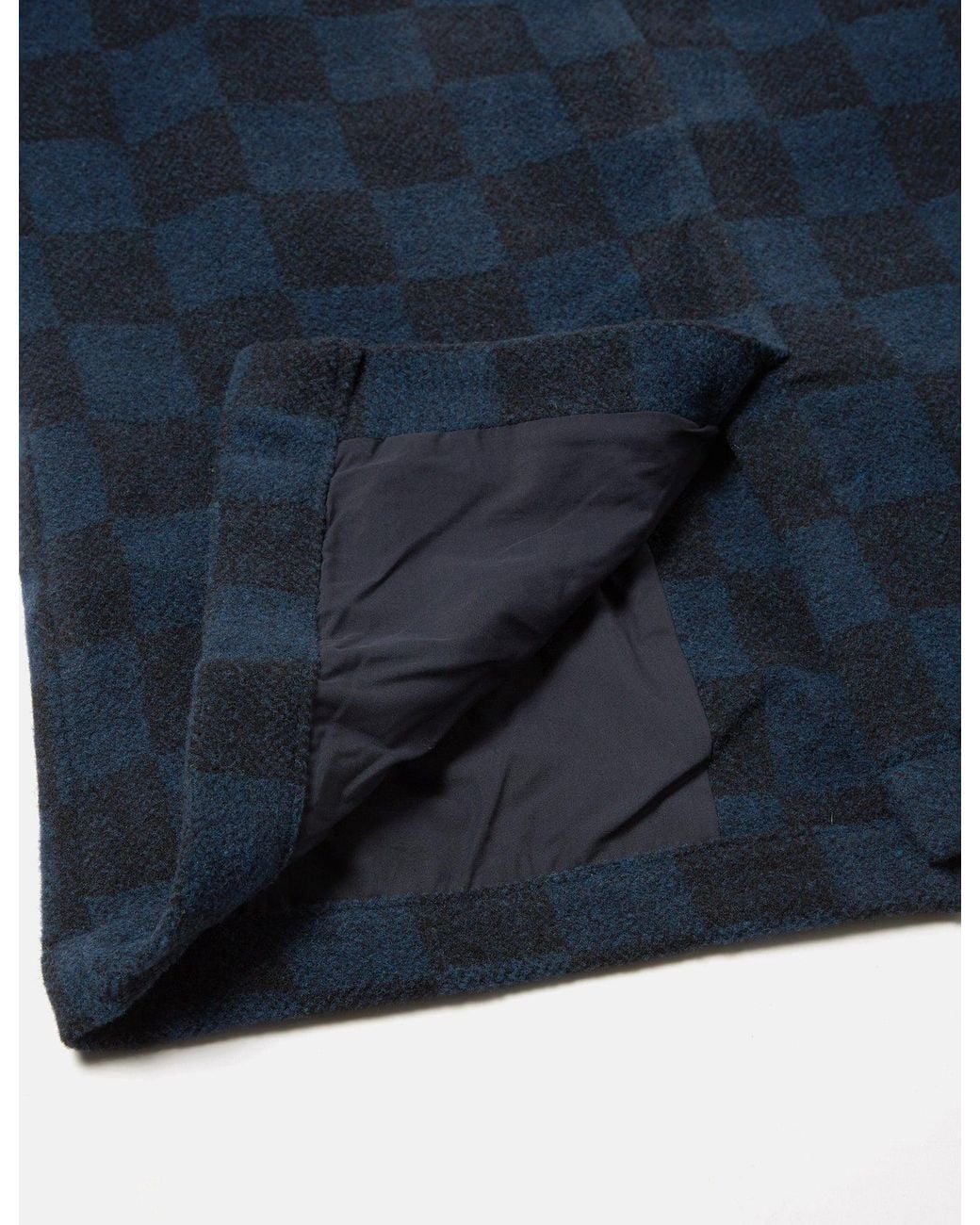 Universal Works Blue Overcoat (Merino Lambswool) for men