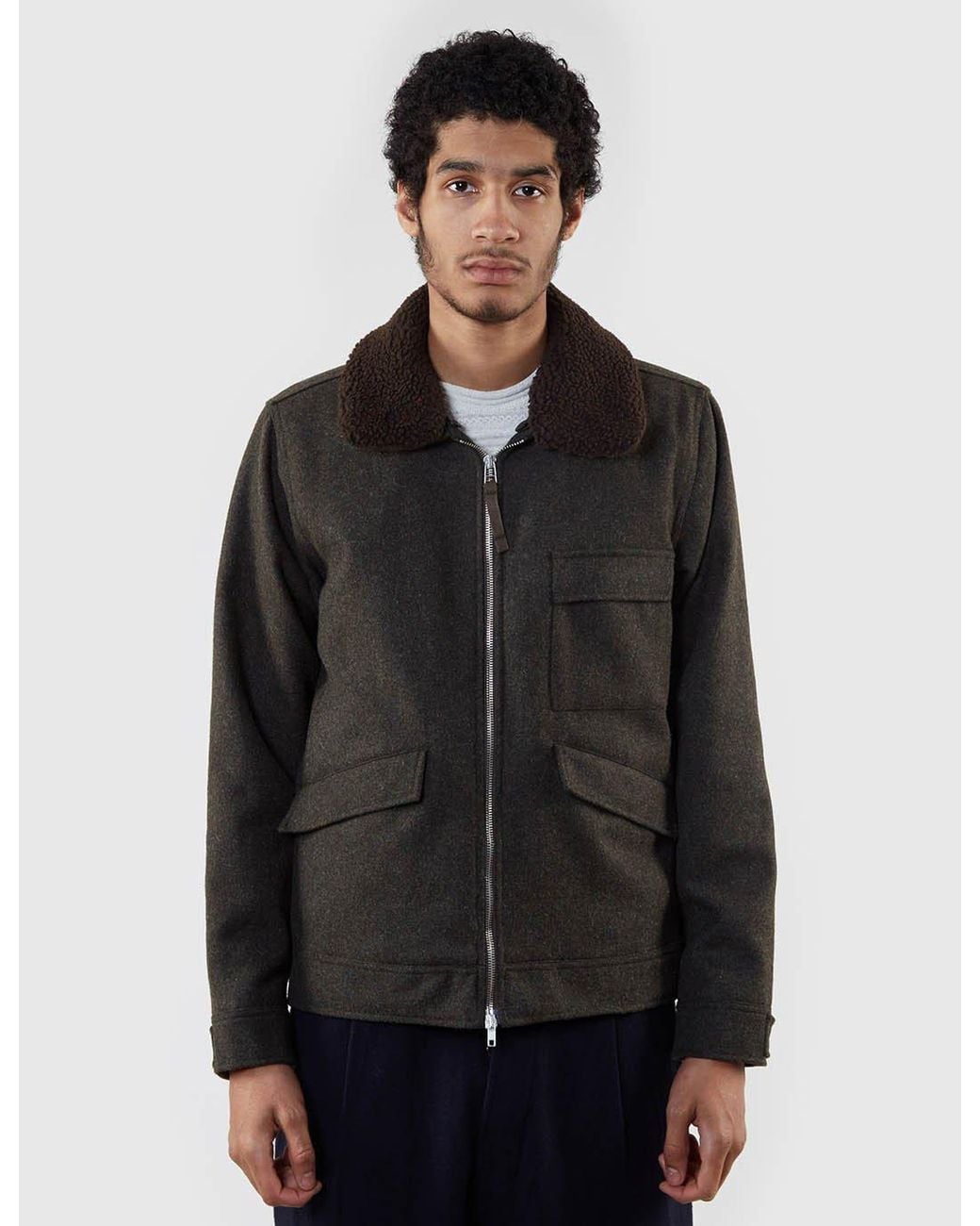 Universal Works Black Battle Jacket for men