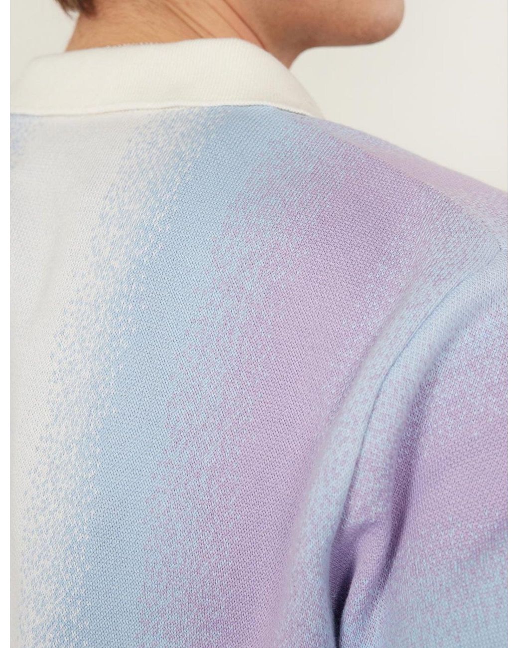 Percival White Ombre Knitted Shirt (Organic Cotton) for men