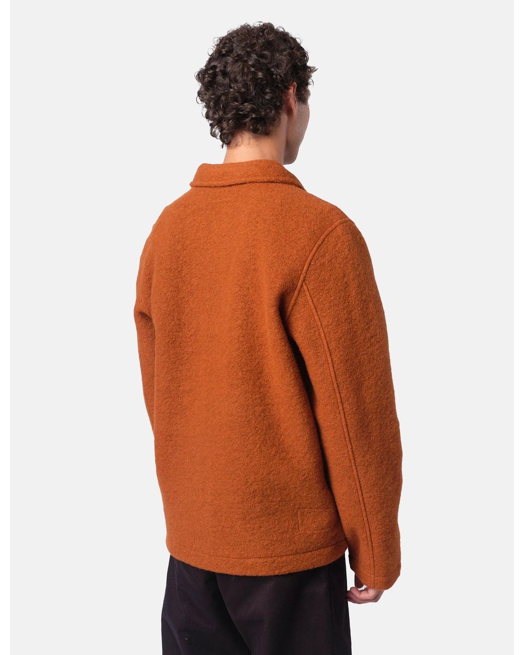 Universal Works Orange Field Jacket (Wool Fleece) for men