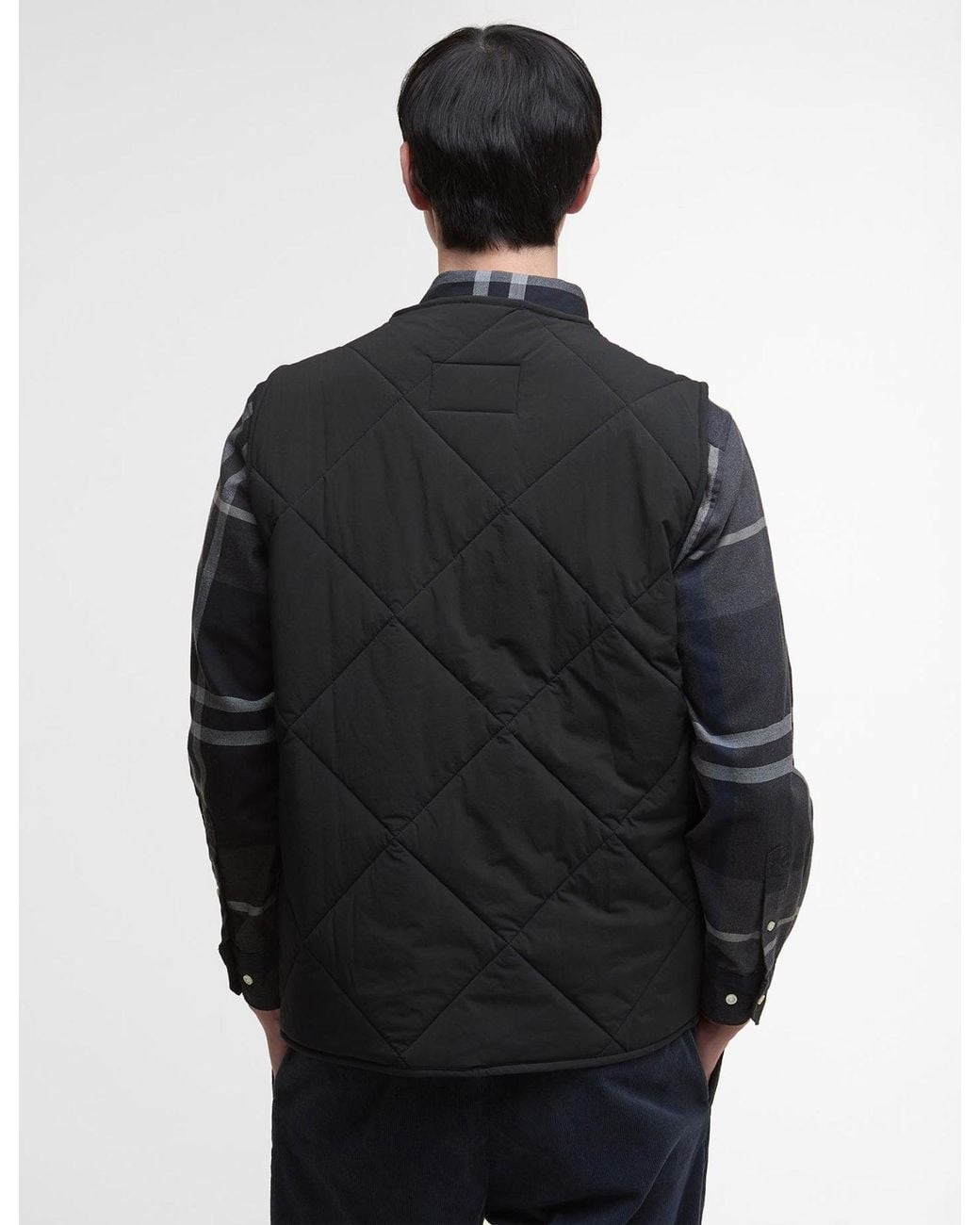 Barbour Black Modified Liddesdale Quilted Gilet for men