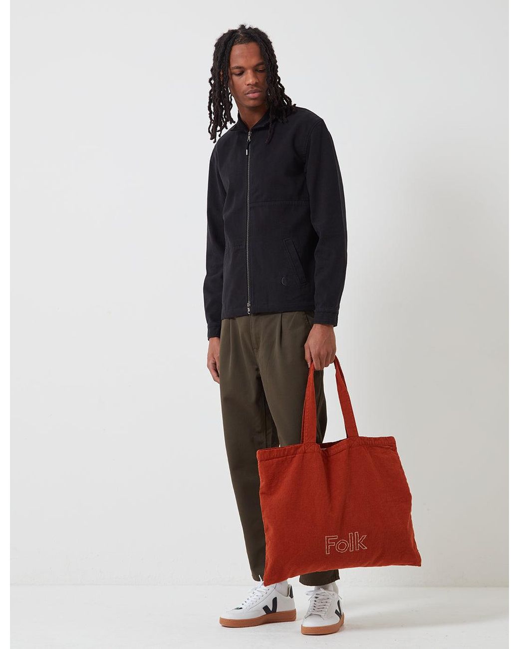 Folk Red Folk Tote Bag for men