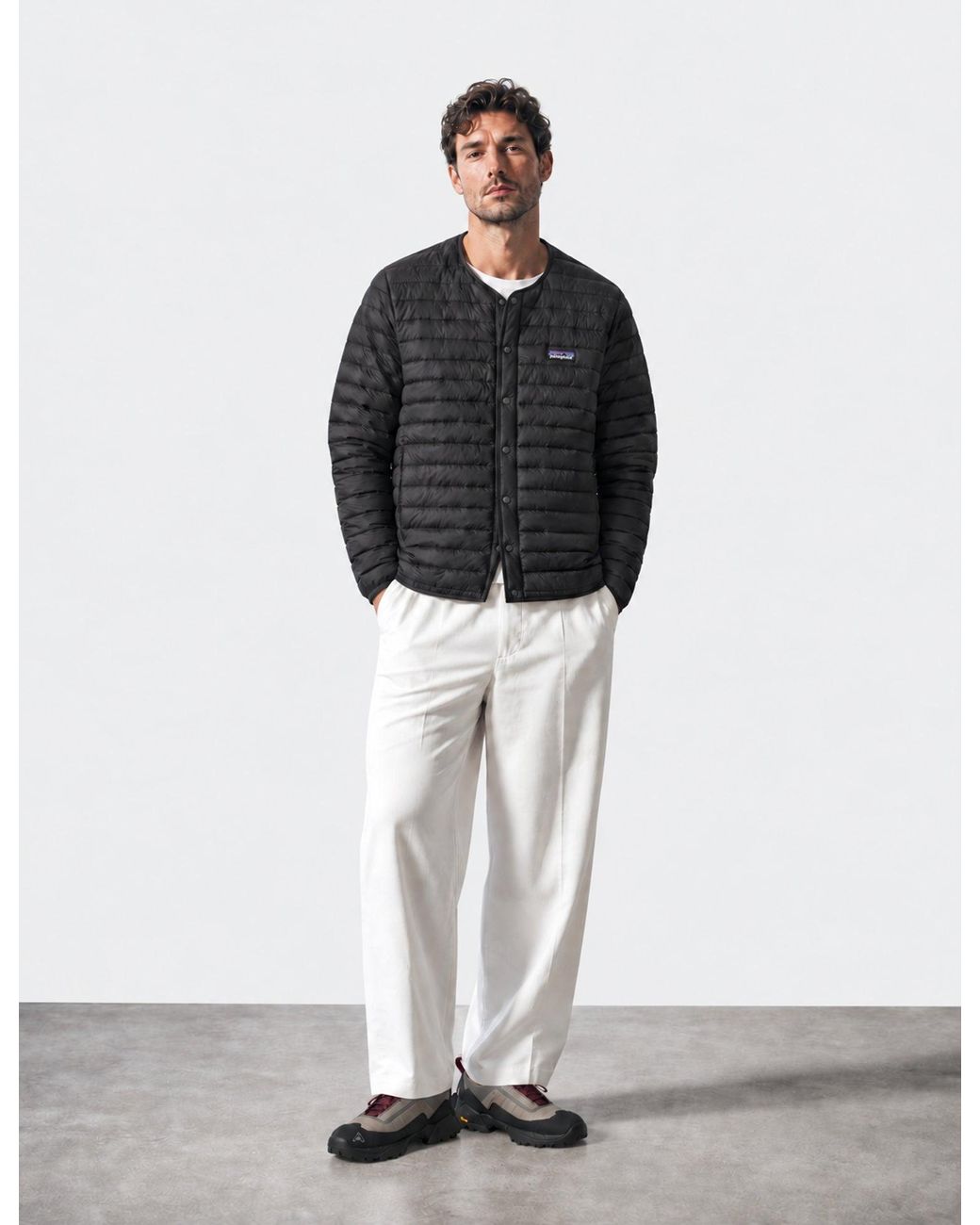 Patagonia Black Lightweight Down Sweater Cardigan for men