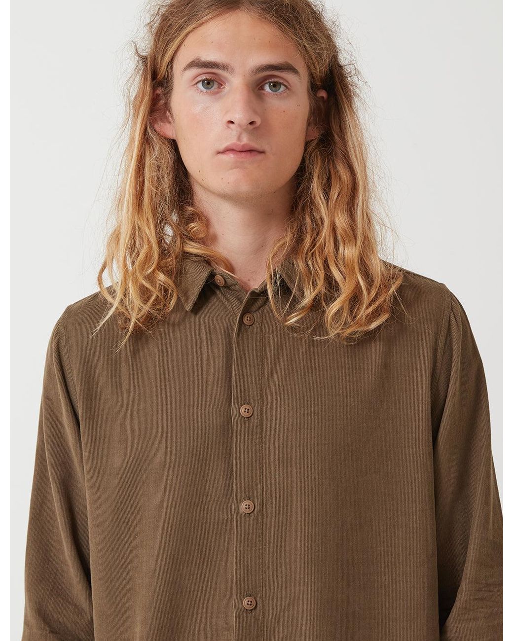 Folk Brown Folk Baby Cord Shirt for men