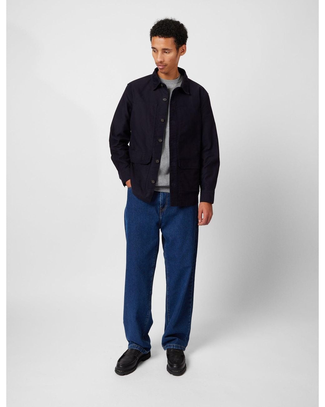 Barbour Blue Newbirch Cotton Sateen Overshirt for men