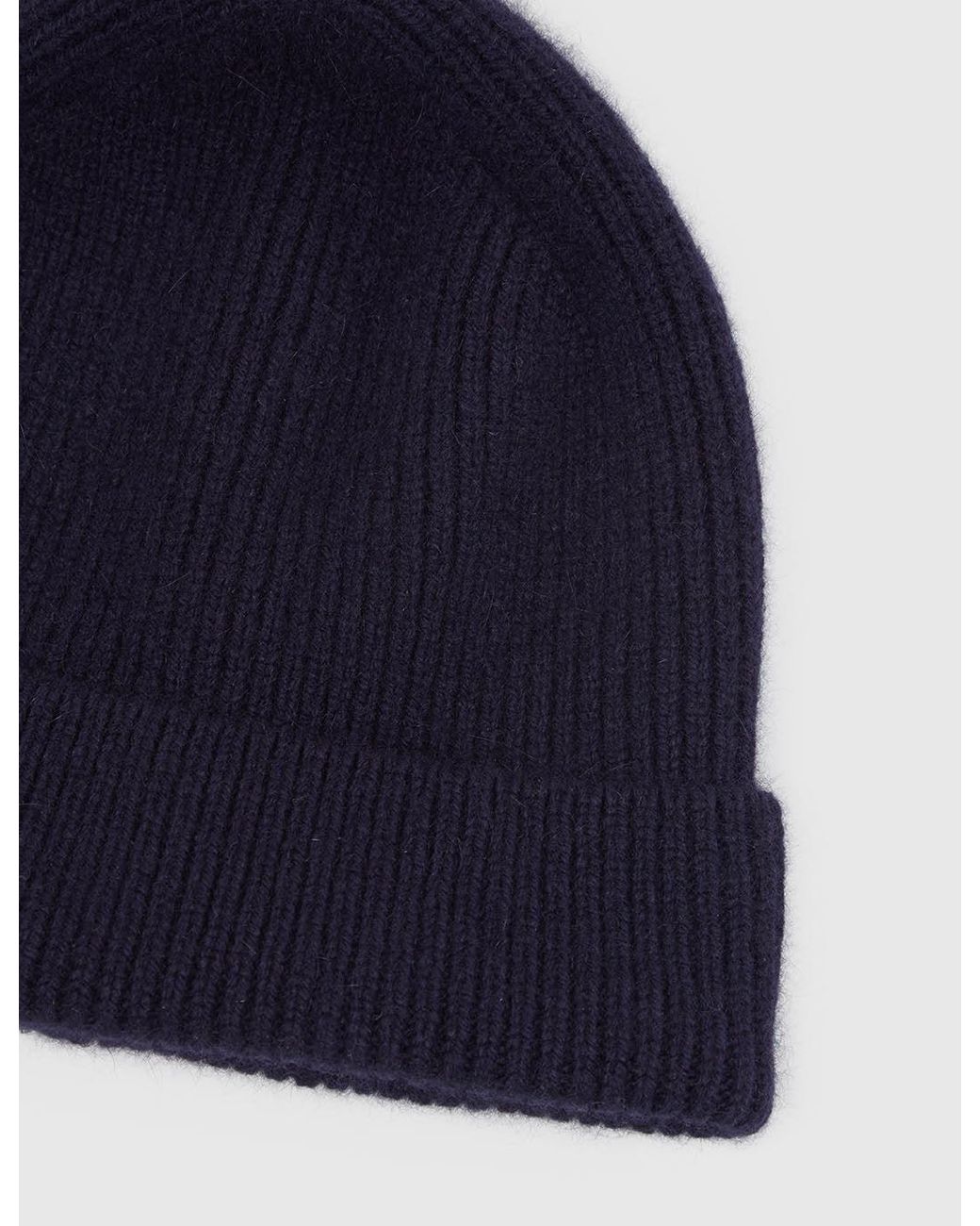 Universal Works Blue Lamgora Beanie for men