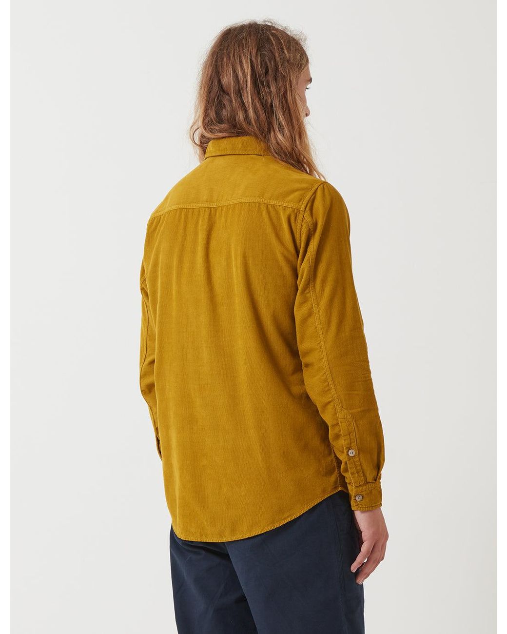 Folk Yellow Folk Baby Cord Shirt for men