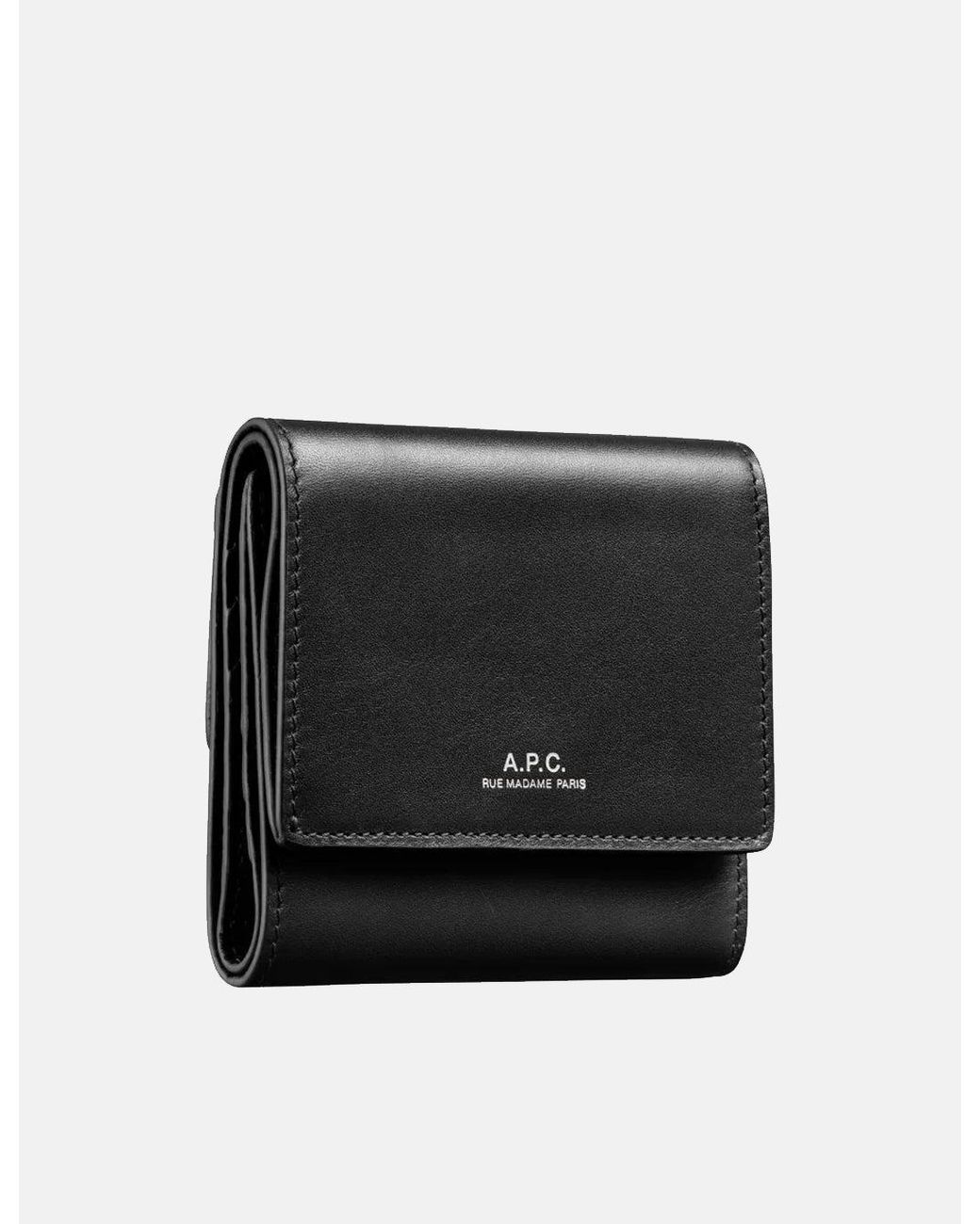 A.P.C. Black Lois Compact Wallet for men