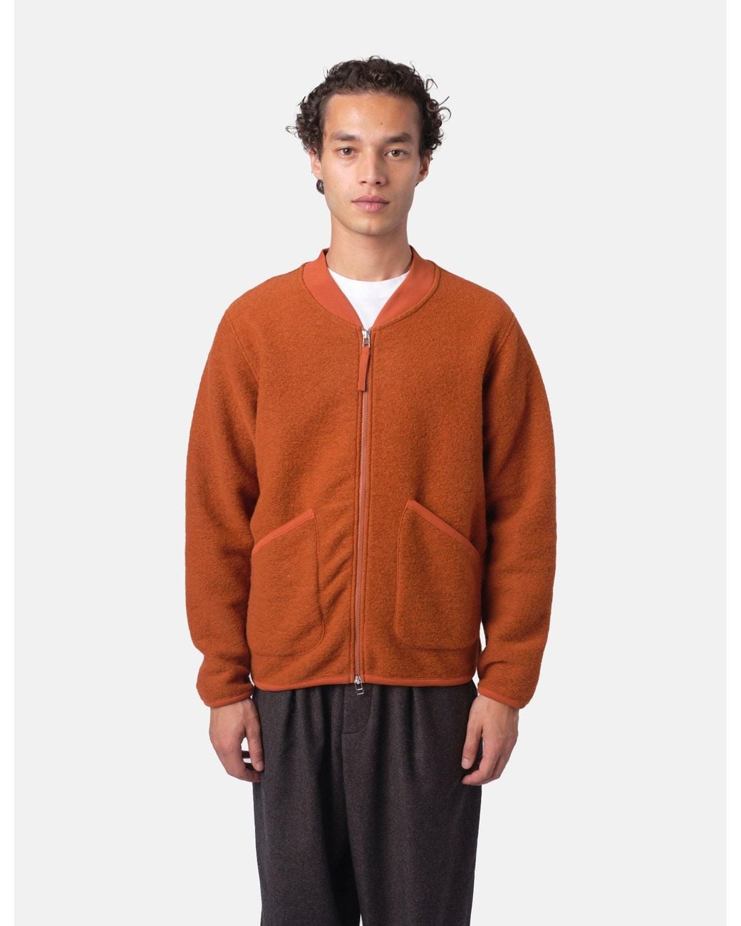 Universal Works Orange X Article Exclusive Zip Bomber (Wool) for men