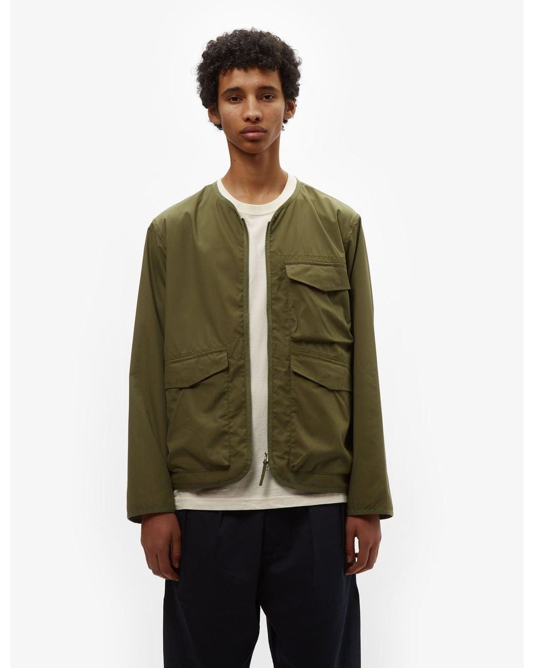 Universal Works Green Parachute Liner Jacket (Recycled Poly) for men
