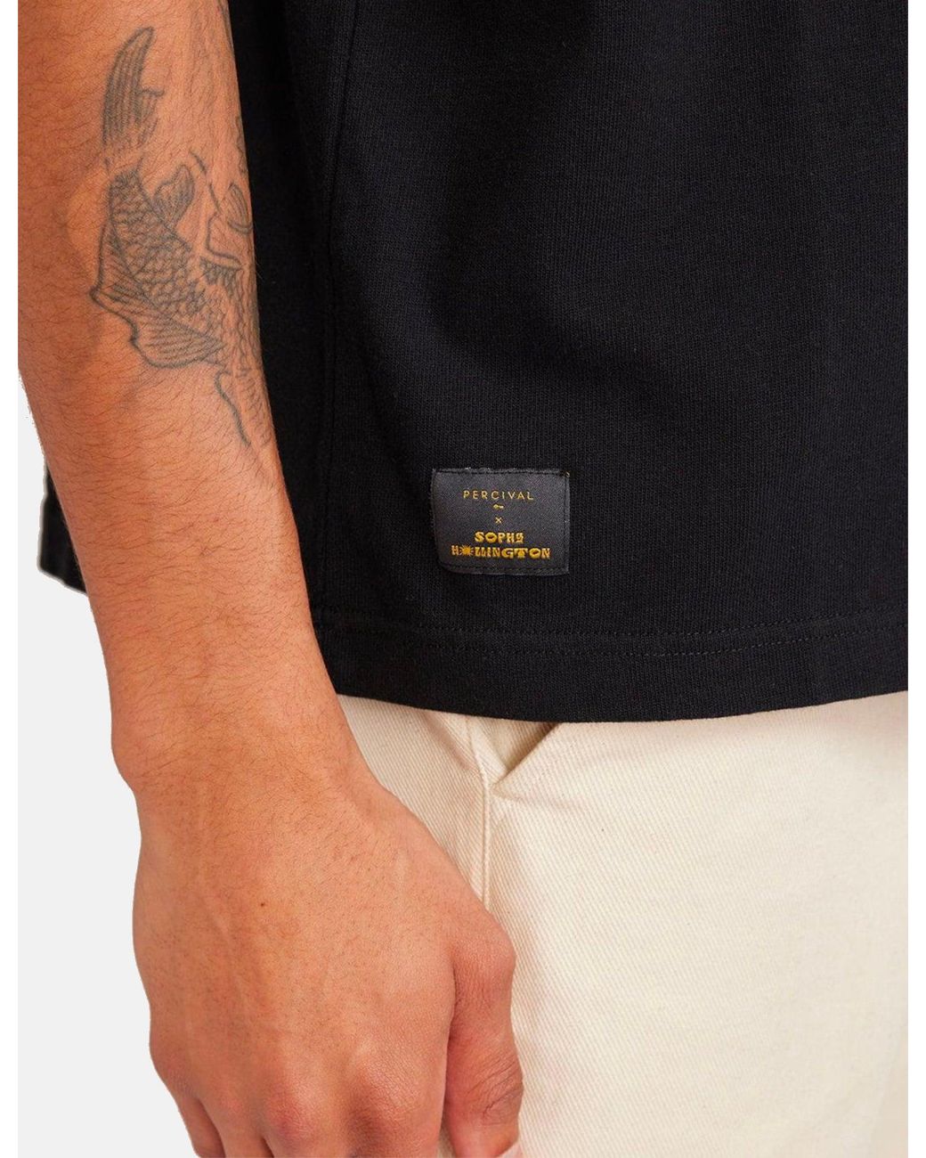 Percival Black X Sophy Hollington P T-Shirt for men