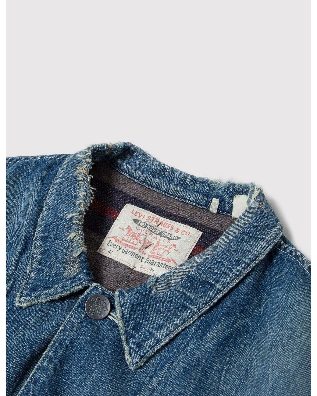 Levi's Blue Levis Vintage Blanket Lined Sac Coat for men
