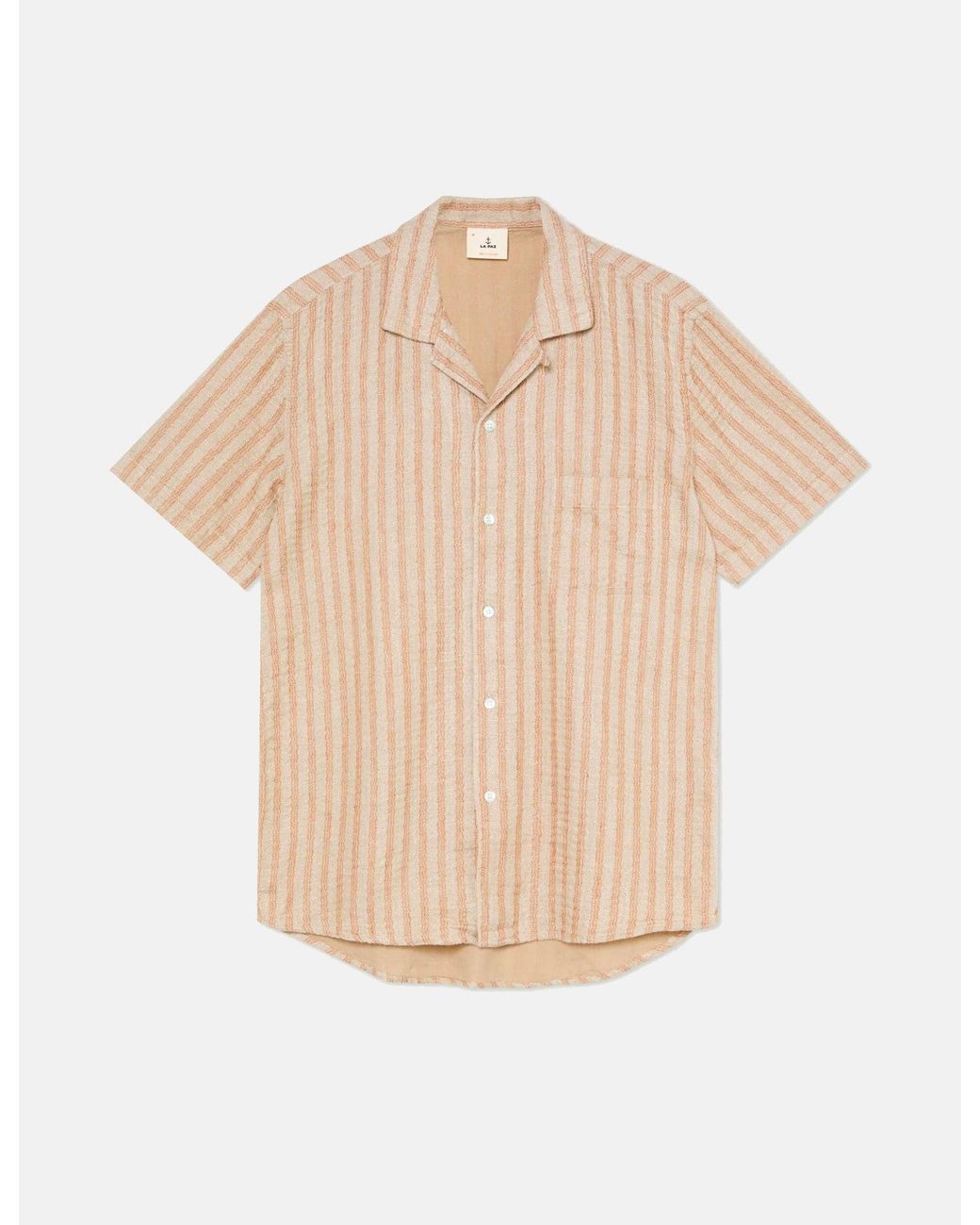 Laz Paz Natural La Paz Silveira Panama Stripe Shirt for men