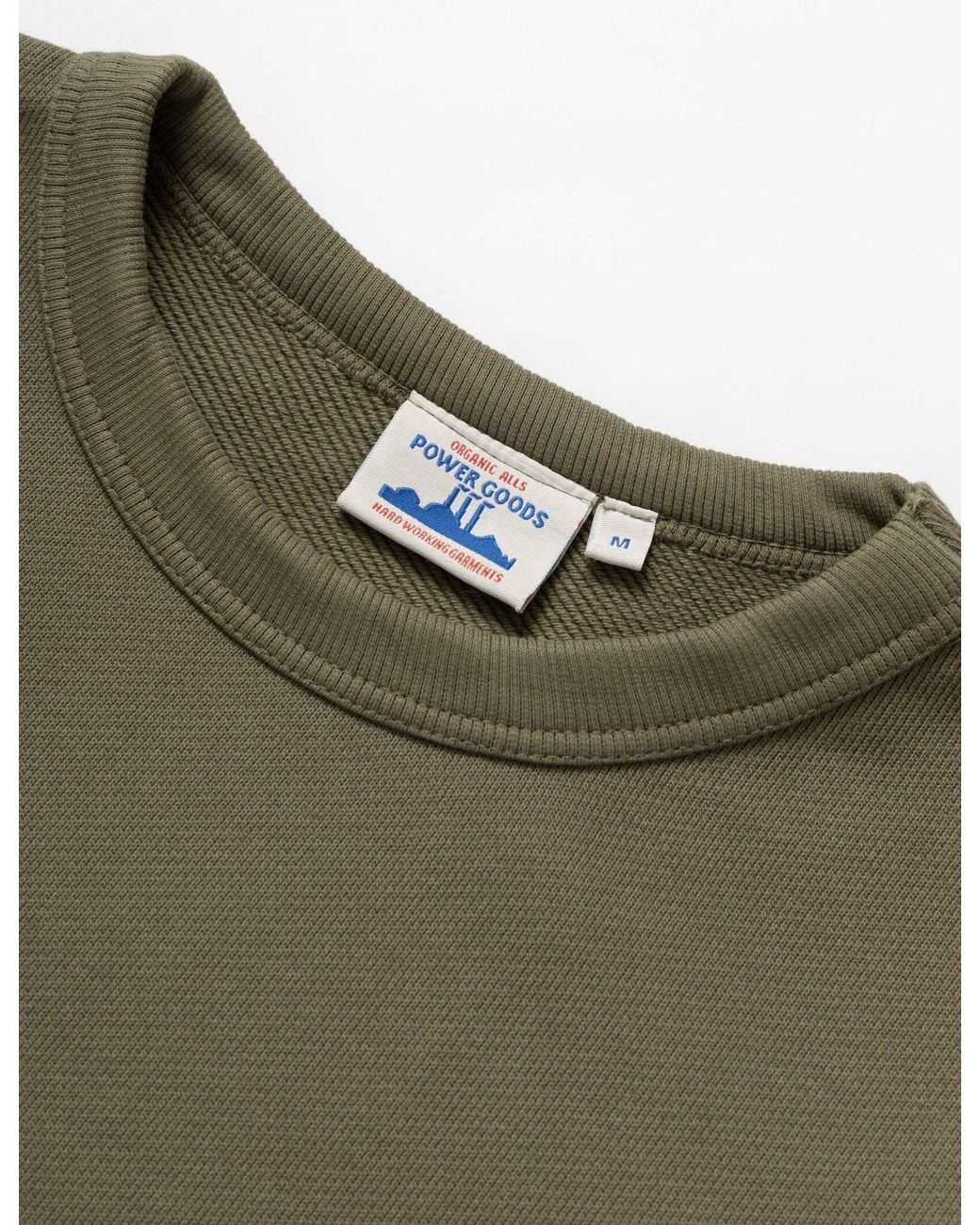 Power Goods Green Loopback Crewneck for men