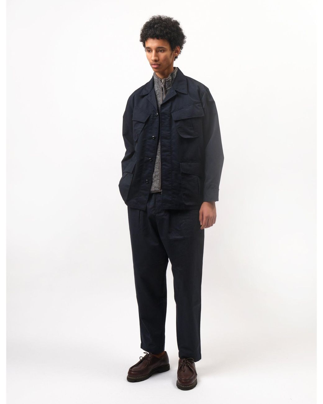 Universal Works Blue Jungle Jacket (Brushed Polytech) for men