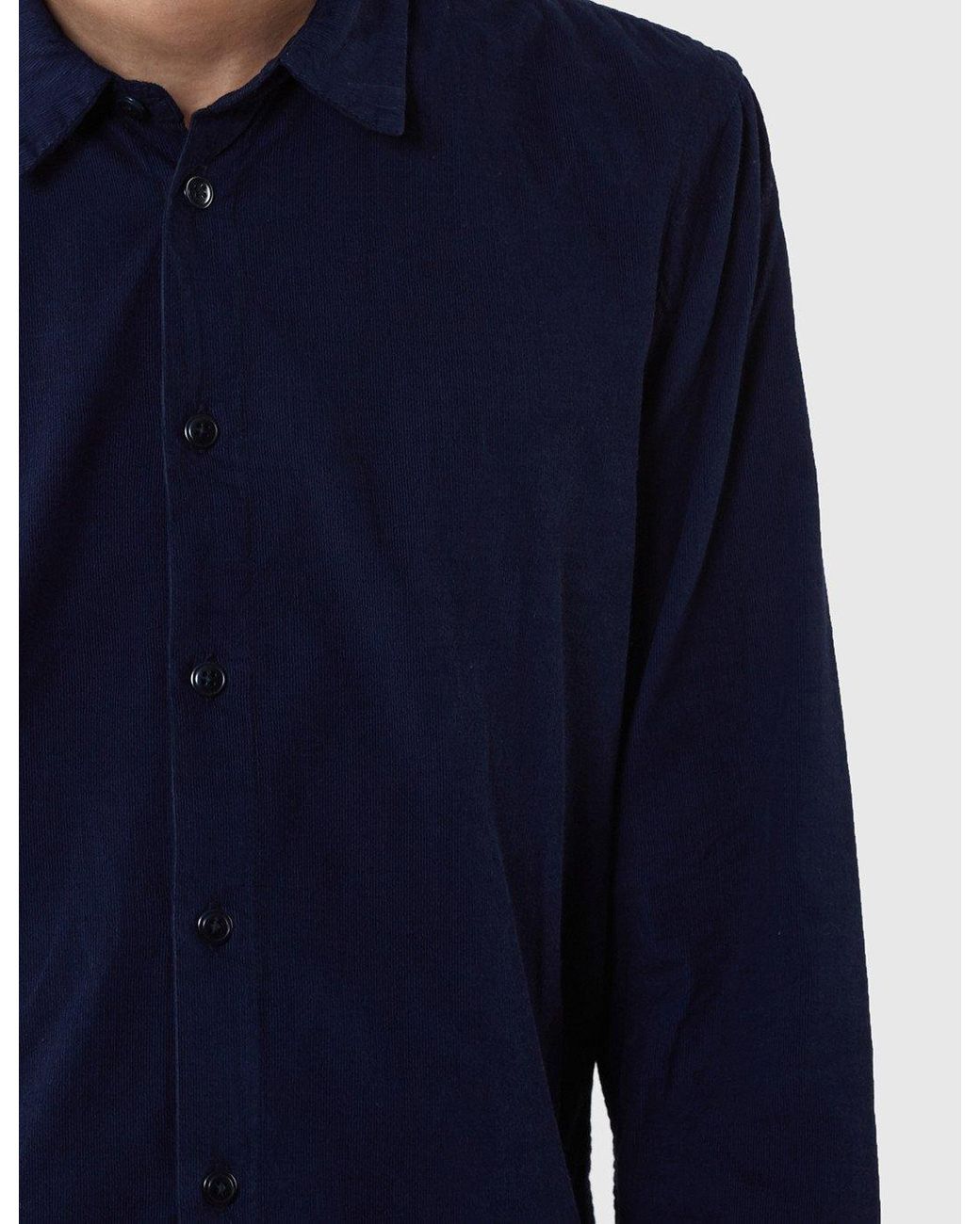 Folk Blue Folk Baby Cord Shirt for men