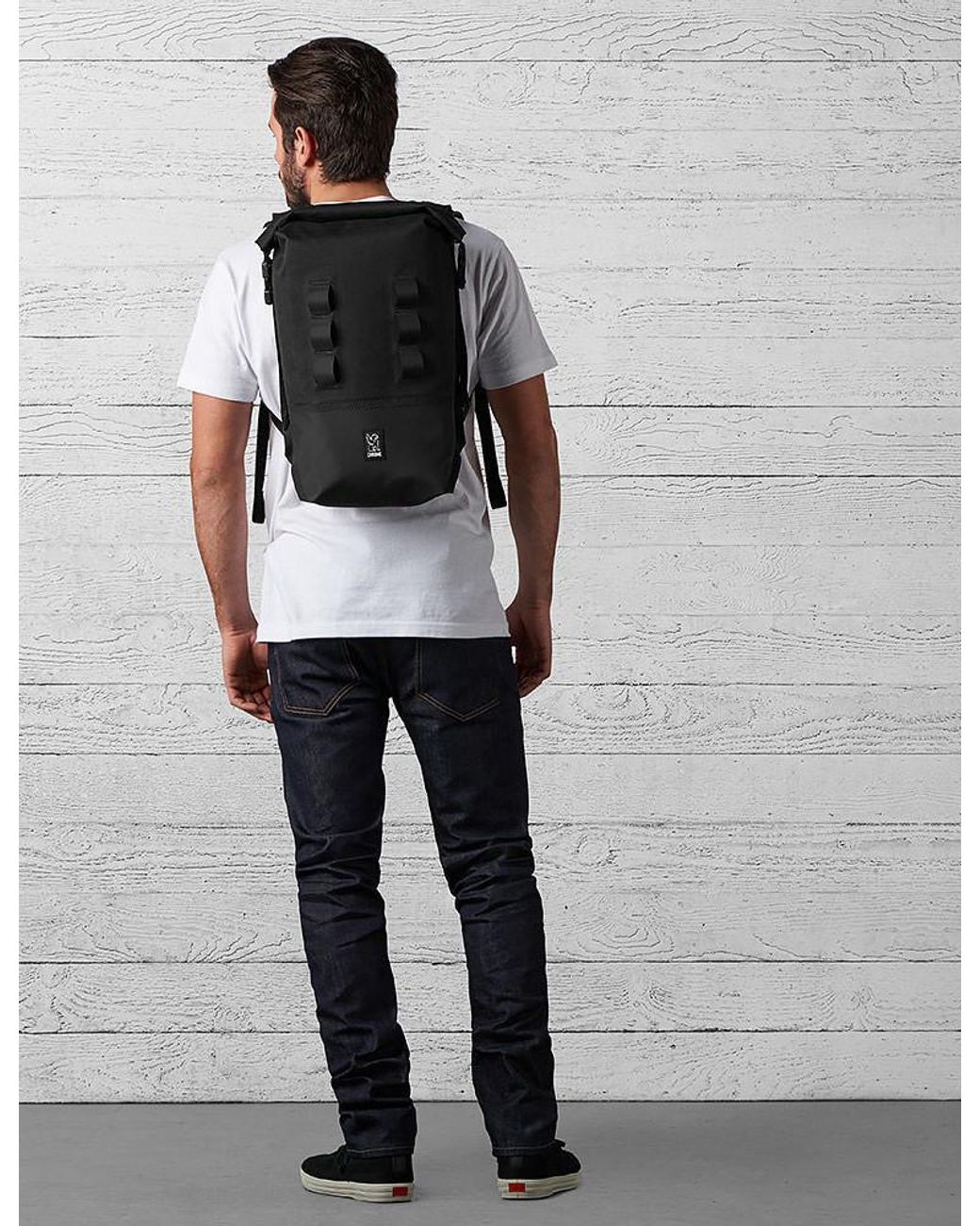 Chrome Industries Black X Urban Ex Rolltop Backpack (18L) for men