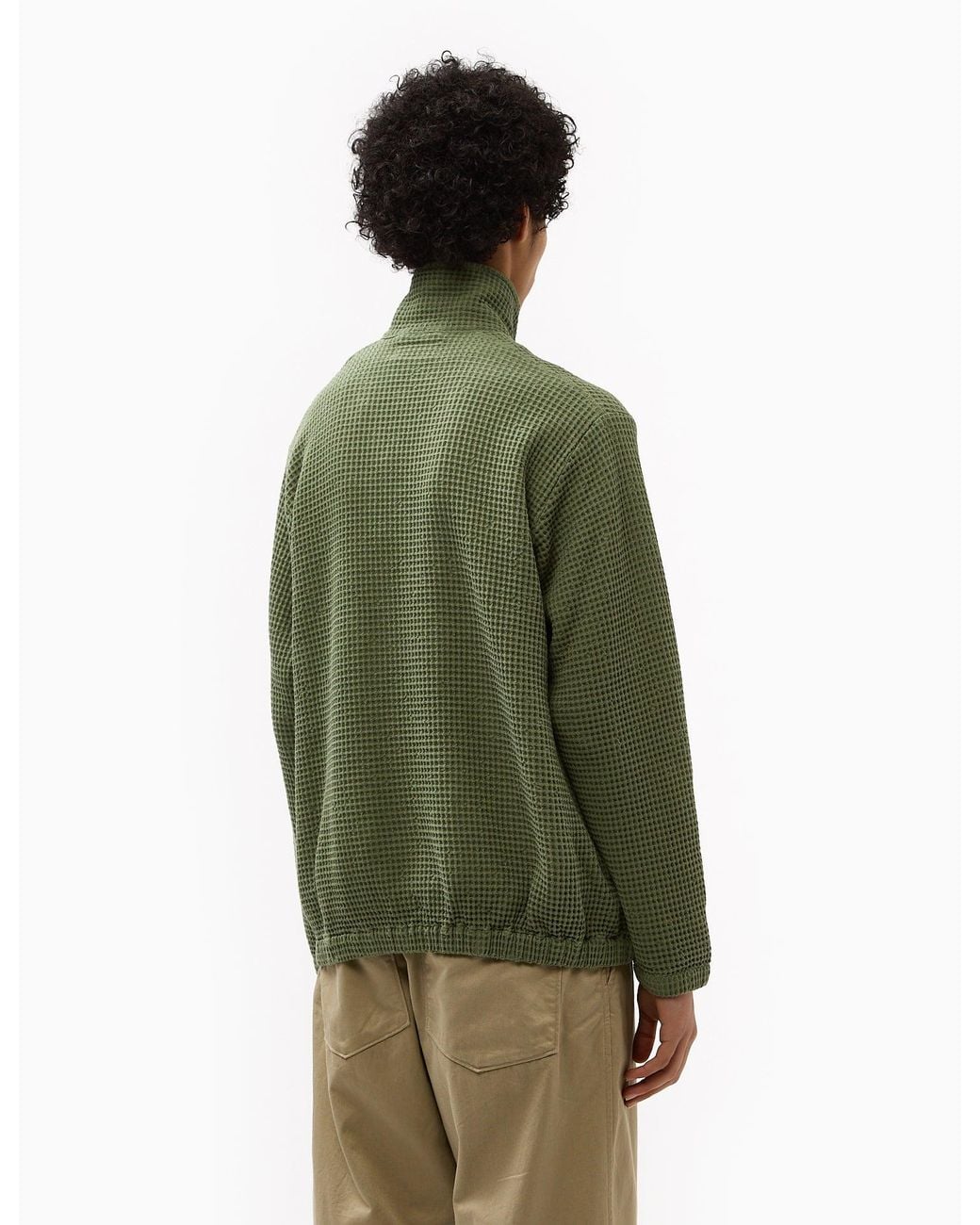 Universal Works Green Waffle Track Top for men