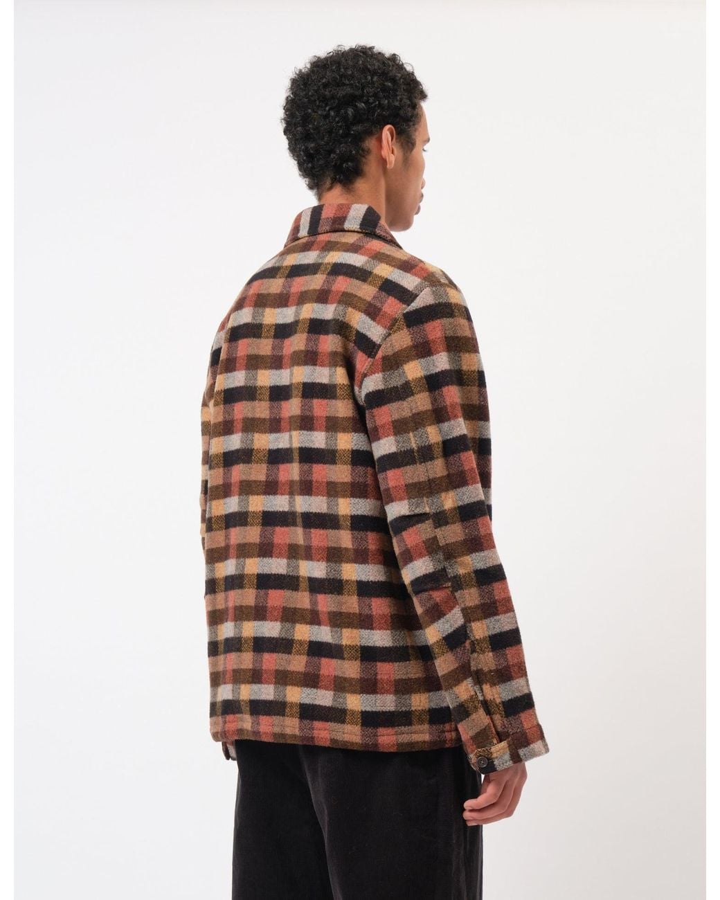 Universal Works Brown Wayfarer Jacket (Merino Checkerboard) for men