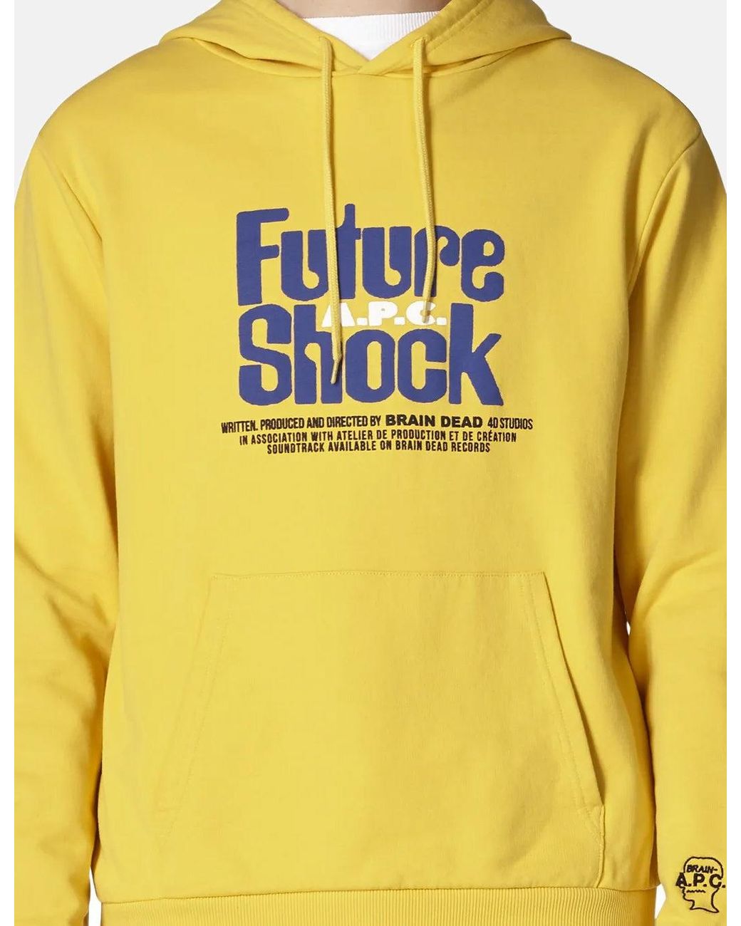 A.P.C. Yellow X Brain Dead Spacy Hoodie for men