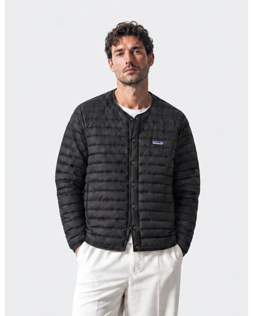 Patagonia Black Lightweight Down Sweater Cardigan for men