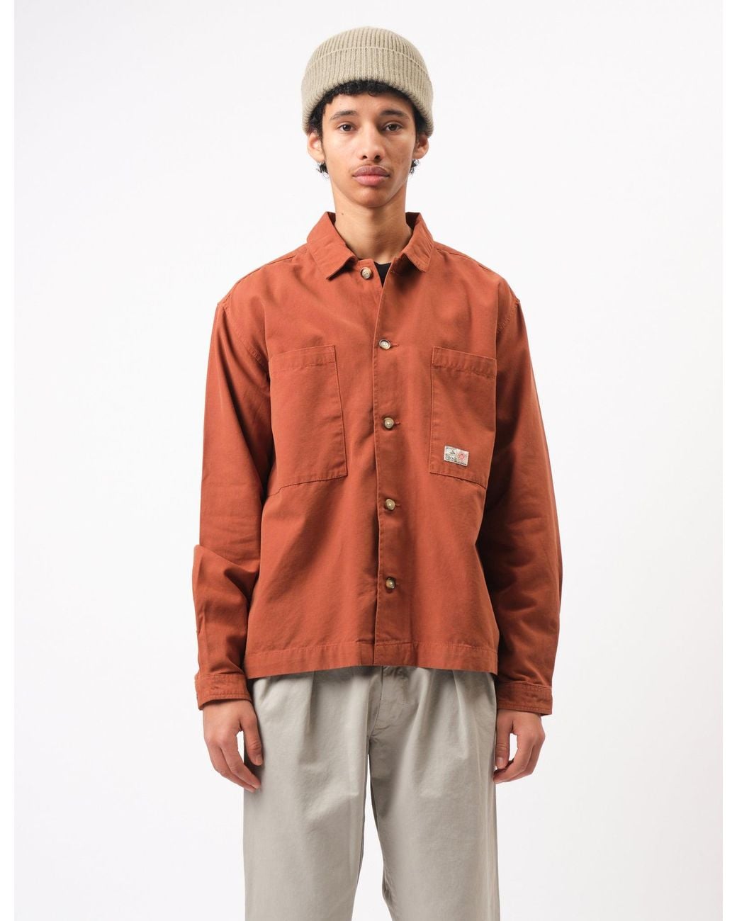 BHODE Red Hunting Overshirt Twill for men