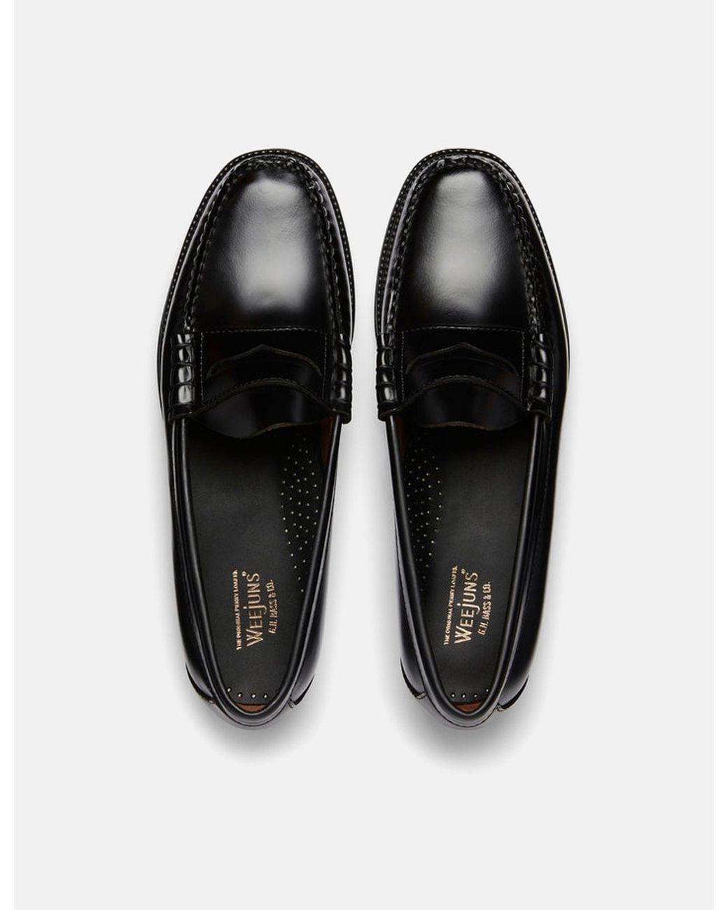G.H.BASS Black Weejuns Ii Larson Moc Penny (Leather) for men