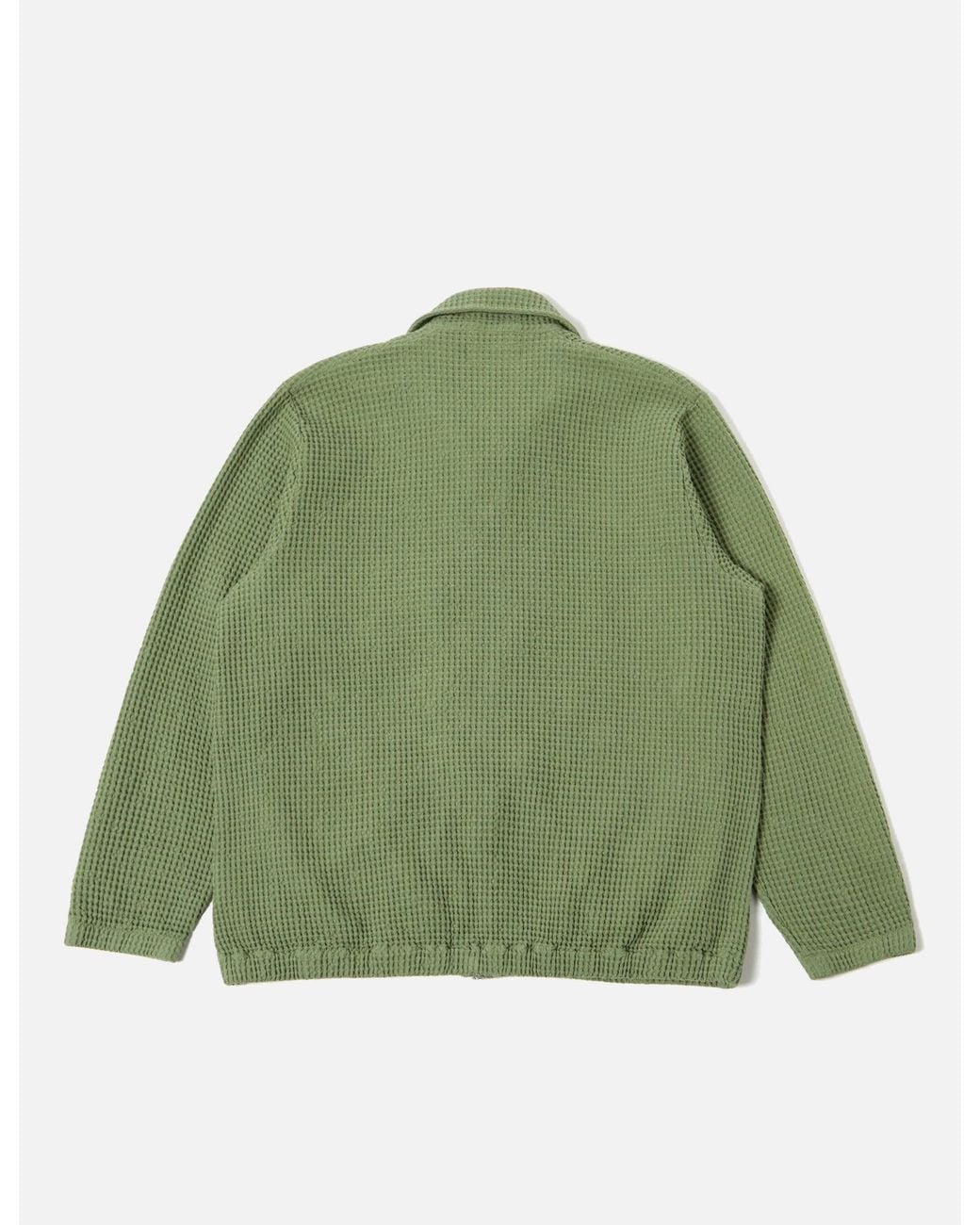 Universal Works Green Waffle Track Top for men