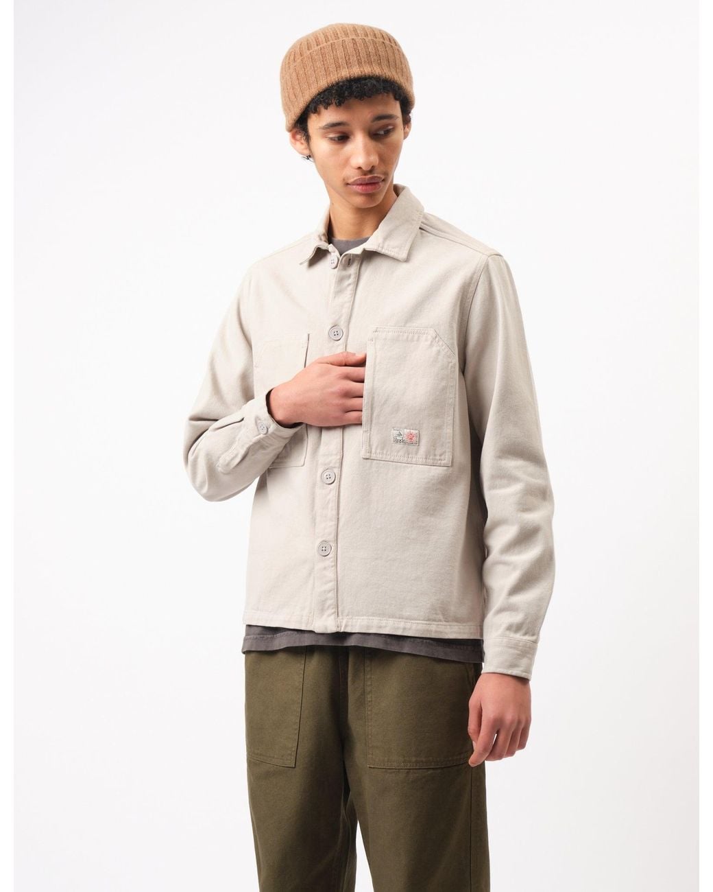 BHODE Natural Map Pocket Overshirt Twill for men