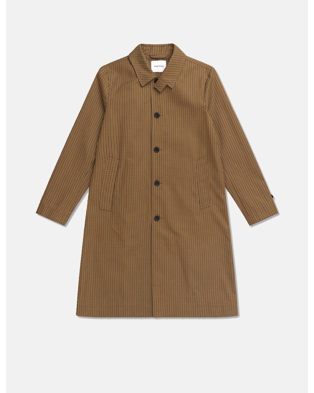 WOOD WOOD Natural Thomas Tech Twill Coat for men