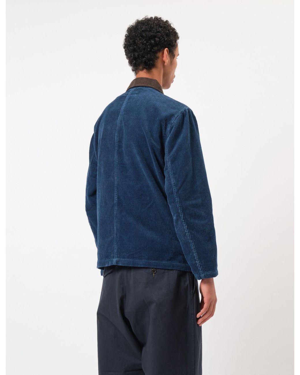 Universal Works Blue Utility Jacket (Cord) for men