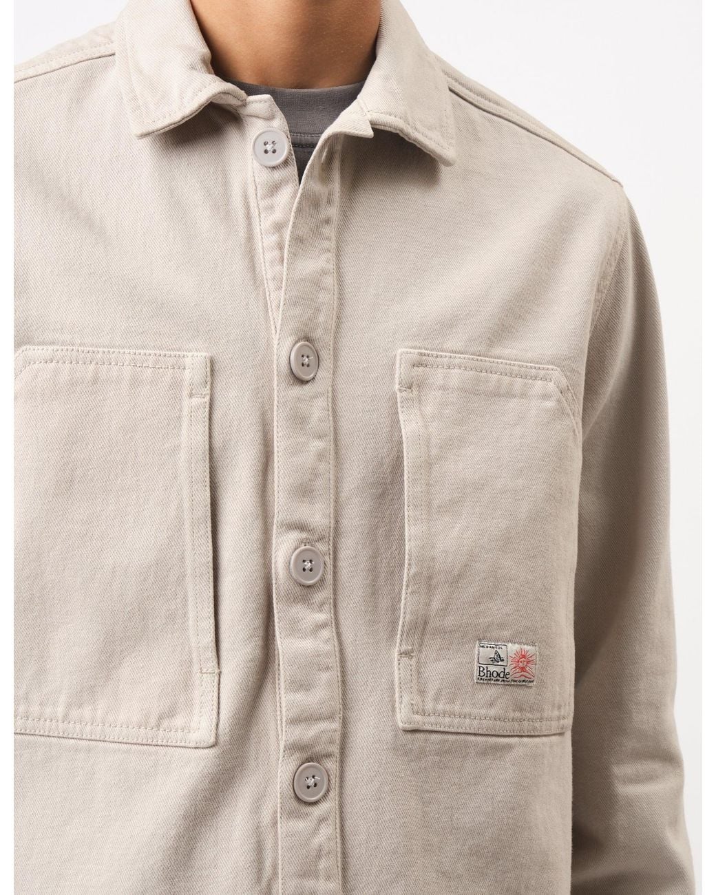 BHODE Natural Map Pocket Overshirt Twill for men