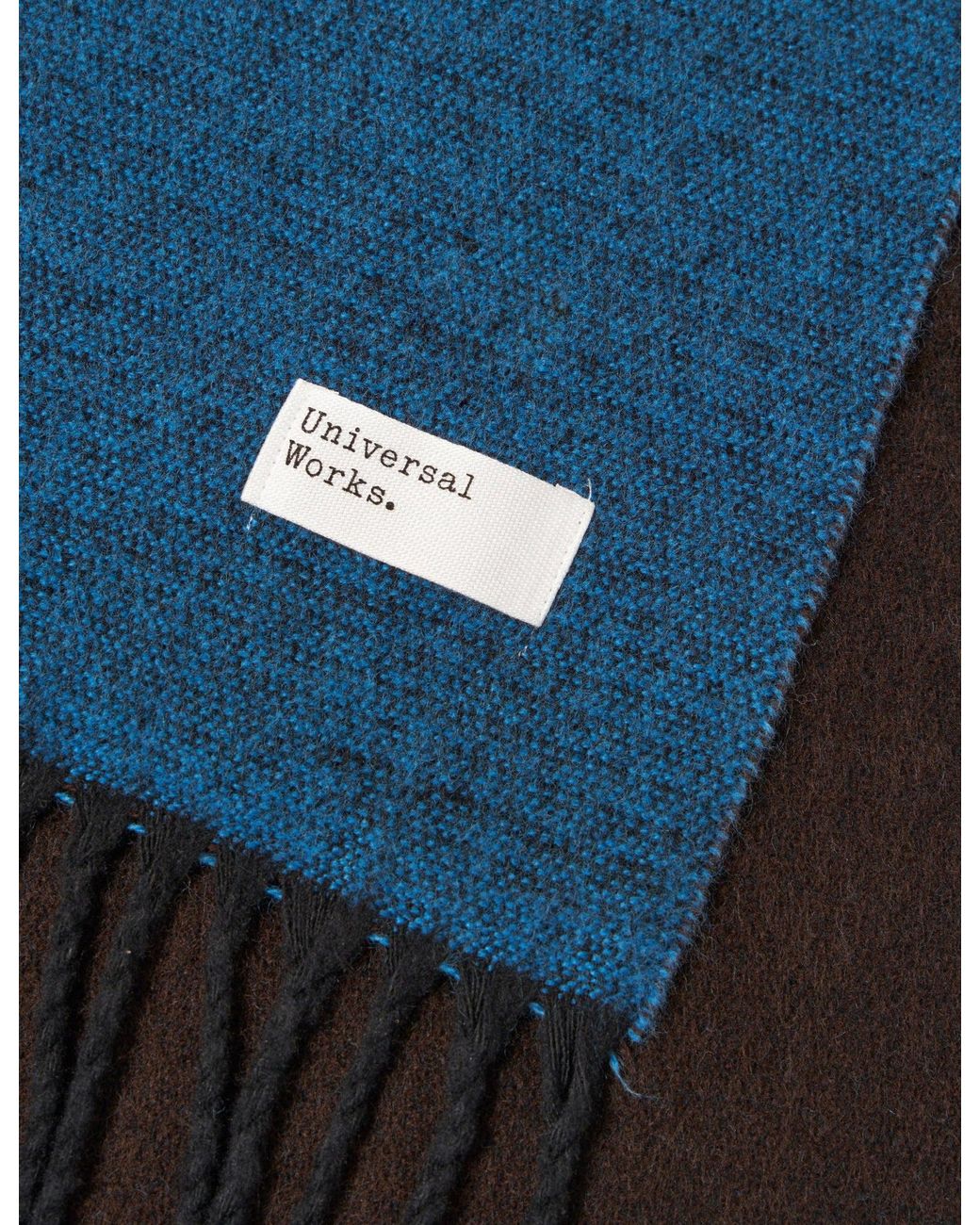 Universal Works Blue Double Sided Scarf for men