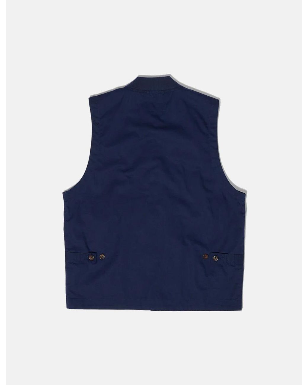 Universal Works Blue Watchman Waistcoat for men