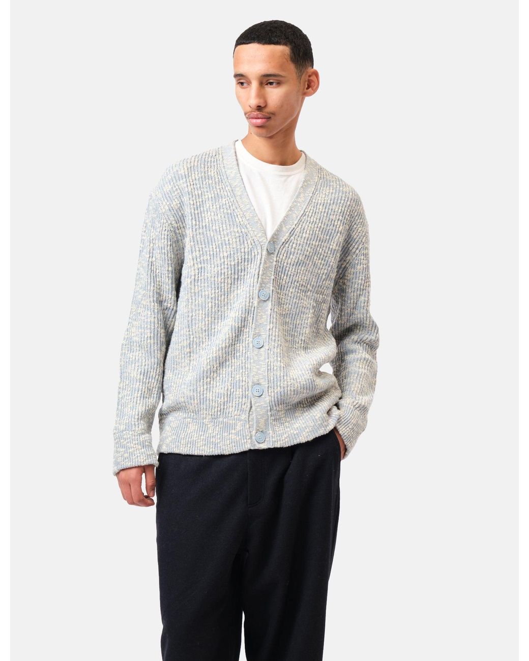 NN07 Gray Jesse Knitted Cardigan for men