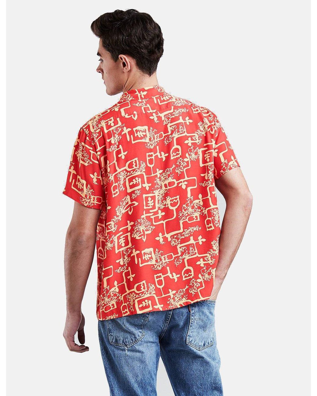 Levi's Red Levis Vintage Hawaiian Short Sleeve Shirt (Lark Baked Apple) for men