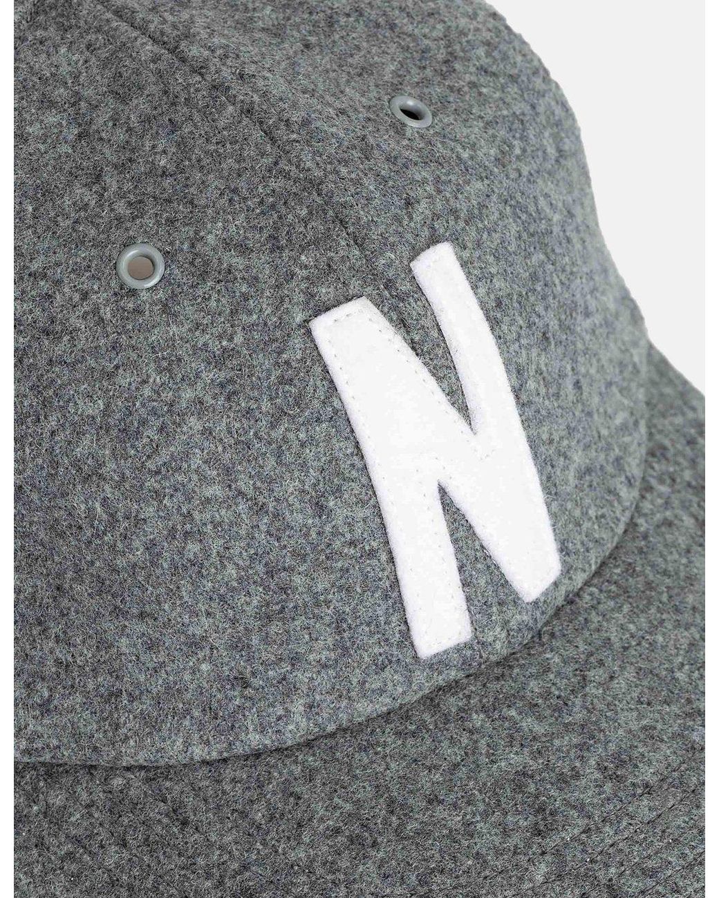 Norse Projects Gray Sports Cap (Wool) for men