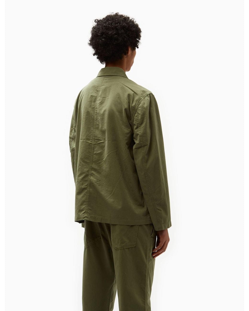 Universal Works Green Utility Jacket (Summer Canvas) for men