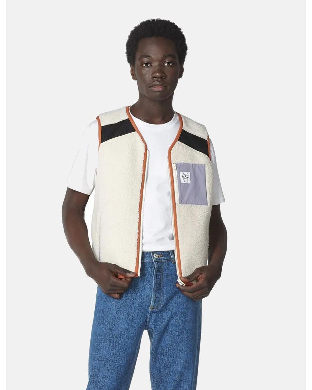 A.P.C. Blue X Brain Dead Jo Gilet for men