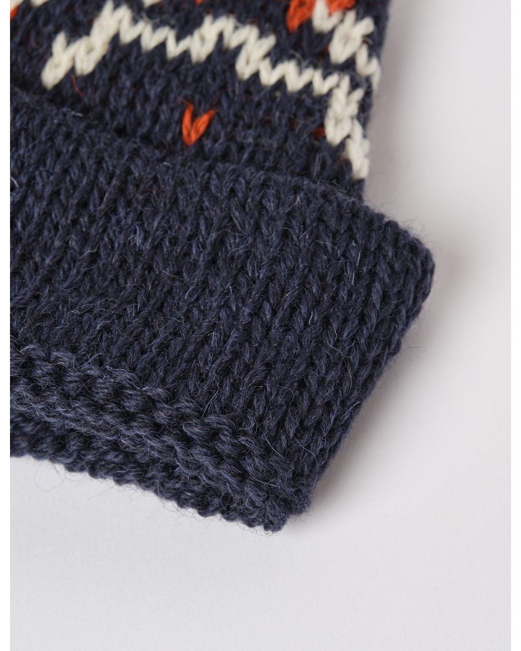 Universal Works Blue Short Watch Beanie Hat (British Wool) for men