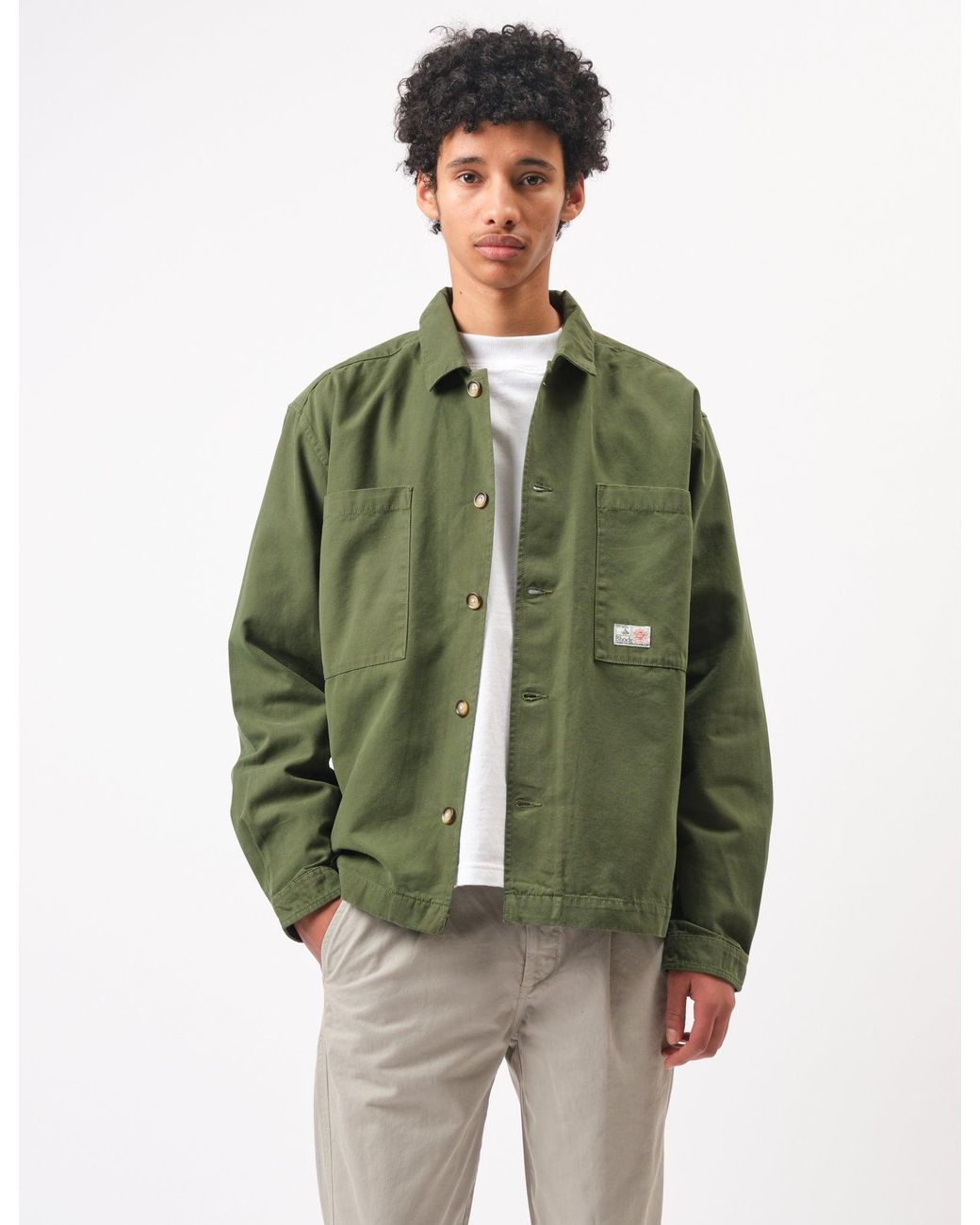BHODE Green Hunting Overshirt Twill for men