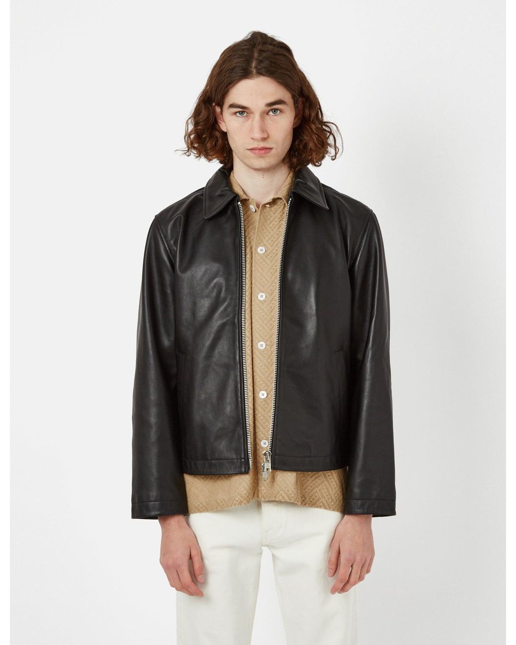 sunflower Short Leather Jacket in Black for Men | Lyst
